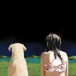 Girl and Yellow Lab, 2008-Marjorie Weiss-Giclee Print