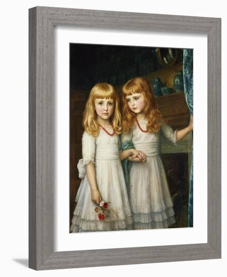 Marjory and Lettice Wormald-Arthur Hughes-Framed Giclee Print