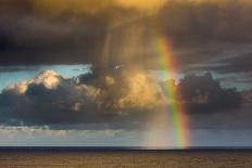 Spectacular rainbow off of Kalapana, Big Island, Hawaii-Mark A Johnson-Photographic Print