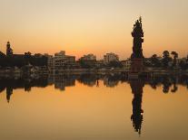 Statue of Shiva Rising Out of a Lake Sur Sagar in the Centre of Vadodara, Gujarat, India, Asia-Mark Chivers-Photographic Print