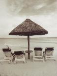 Palapa Umbrella on the Beach, Cancun, Mexico-Mark Gibson-Photographic Print