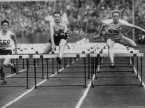 Olympics Judges at Finish Line of 800 Meter Race-Mark Kauffman-Framed Premium Photographic Print