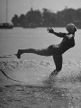 Four People Competing in the National Water Skiing Championship Tournament-Mark Kauffman-Photographic Print