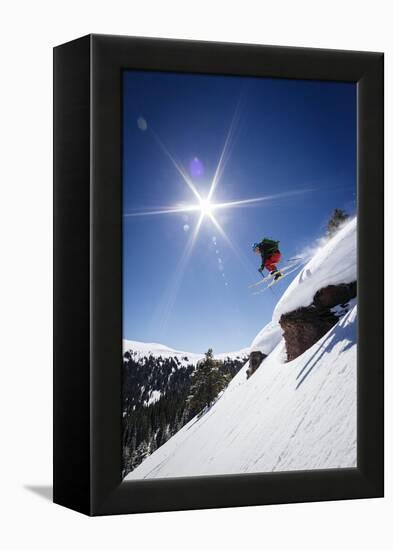 Mark Kogelmann Skiing Vail Pass, Colorado, March 2014-Louis Arevalo-Framed Premier Image Canvas