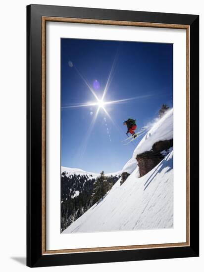 Mark Kogelmann Skiing Vail Pass, Colorado, March 2014-Louis Arevalo-Framed Photographic Print