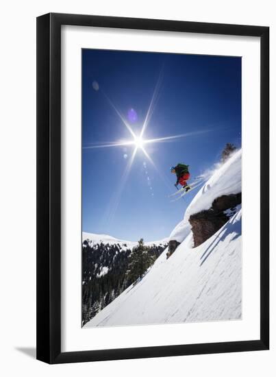 Mark Kogelmann Skiing Vail Pass, Colorado, March 2014-Louis Arevalo-Framed Photographic Print