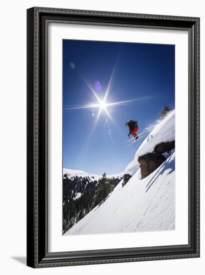 Mark Kogelmann Skiing Vail Pass, Colorado, March 2014-Louis Arevalo-Framed Photographic Print