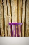 Pink chair infront of a timber background-Mark Lord-Photo