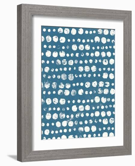 Mark Making Tile Pattern II Light Blue Crop-Moira Hershey-Framed Art Print