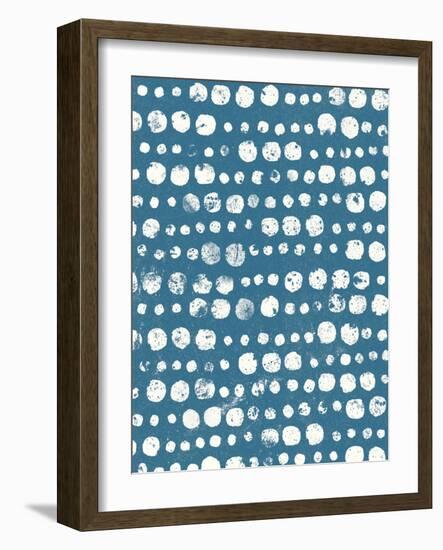 Mark Making Tile Pattern II Light Blue Crop-Moira Hershey-Framed Art Print