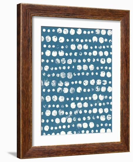 Mark Making Tile Pattern II Light Blue Crop-Moira Hershey-Framed Art Print