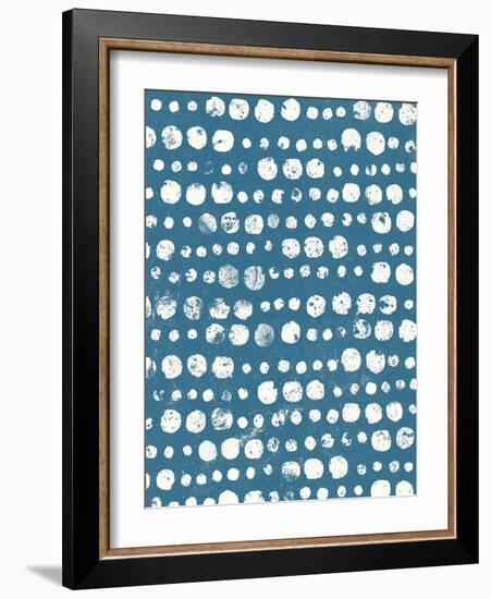 Mark Making Tile Pattern II Light Blue Crop-Moira Hershey-Framed Art Print