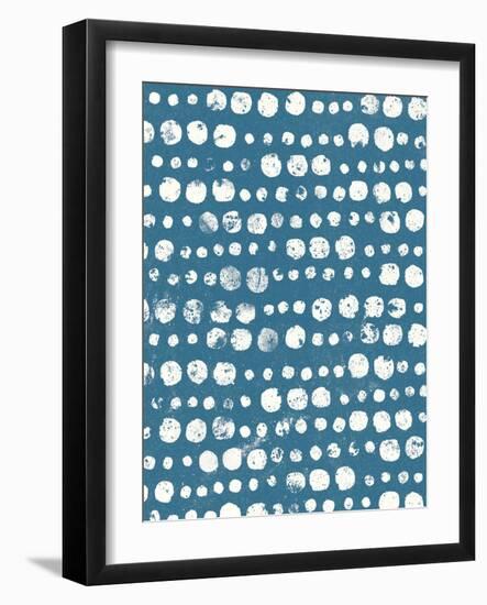 Mark Making Tile Pattern II Light Blue Crop-Moira Hershey-Framed Art Print