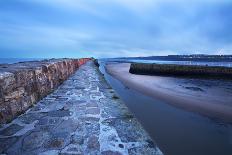 Pier at St. Andrews Harbour before Dawn, Fife, Scotland, United Kingdom, Europe-Mark-Photographic Print