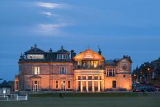 Moonrise over the Royal and Ancient Golf Club, St. Andrews, Fife, Scotland, United Kingdom, Europe-Mark Sunderland-Photographic Print