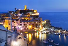 Vernazza at Dusk, Cinque Terre, UNESCO World Heritage Site, Liguria, Italy, Mediterranean, Europe-Mark Sunderland-Photographic Print