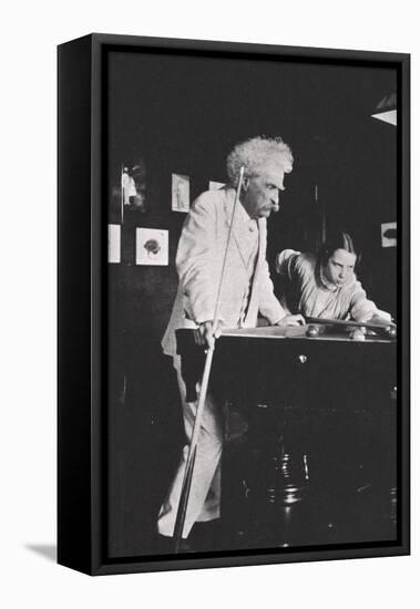 Mark Twain, American author, playing pool, c1900s(?)-Unknown-Framed Premier Image Canvas