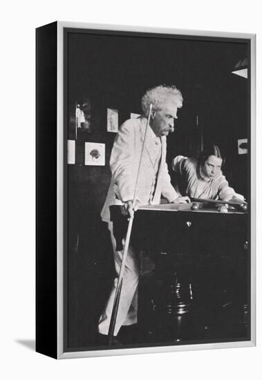 Mark Twain, American author, playing pool, c1900s(?)-Unknown-Framed Premier Image Canvas