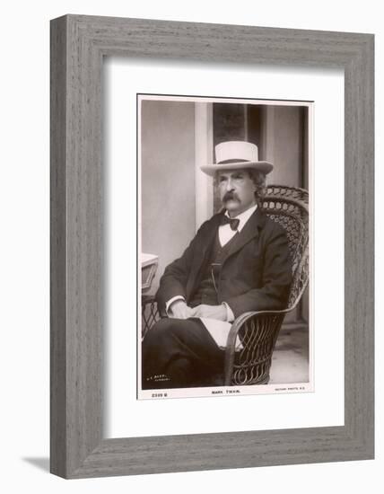 Mark Twain American Writer Born: Samuel Langhorne Clemens-null-Framed Photographic Print