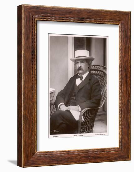 Mark Twain American Writer Born: Samuel Langhorne Clemens-null-Framed Photographic Print