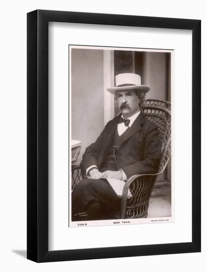 Mark Twain American Writer Born: Samuel Langhorne Clemens-null-Framed Photographic Print