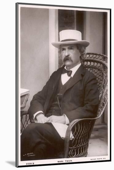 Mark Twain American Writer Born: Samuel Langhorne Clemens-null-Mounted Photographic Print