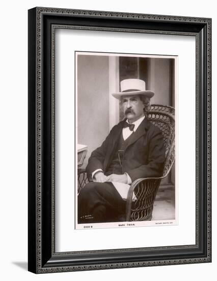 Mark Twain American Writer Born: Samuel Langhorne Clemens-null-Framed Photographic Print