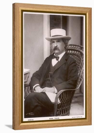 Mark Twain American Writer Born: Samuel Langhorne Clemens-null-Framed Premier Image Canvas