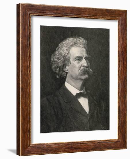 Mark Twain American Writer Creator of Tom Sawyer and Huckleberry Finn-null-Framed Photographic Print