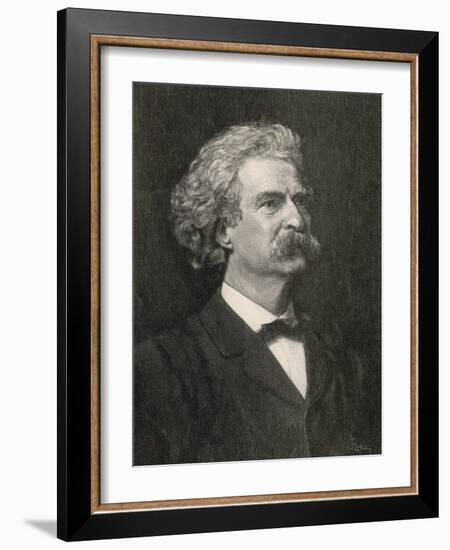 Mark Twain American Writer Creator of Tom Sawyer and Huckleberry Finn-null-Framed Photographic Print