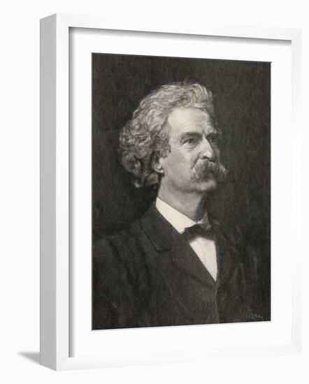 Mark Twain American Writer Creator of Tom Sawyer and Huckleberry Finn-null-Framed Photographic Print