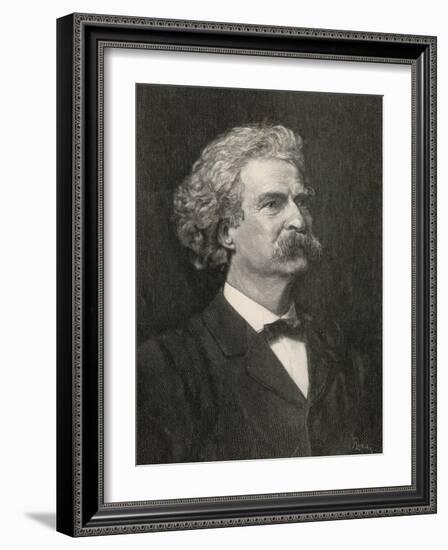 Mark Twain American Writer Creator of Tom Sawyer and Huckleberry Finn-null-Framed Photographic Print