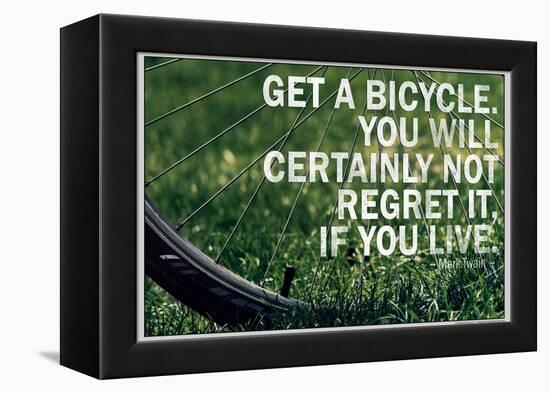 Mark Twain Bicycle Quote Poster-null-Framed Stretched Canvas