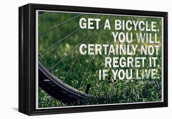 Mark Twain Bicycle Quote Poster-null-Framed Stretched Canvas