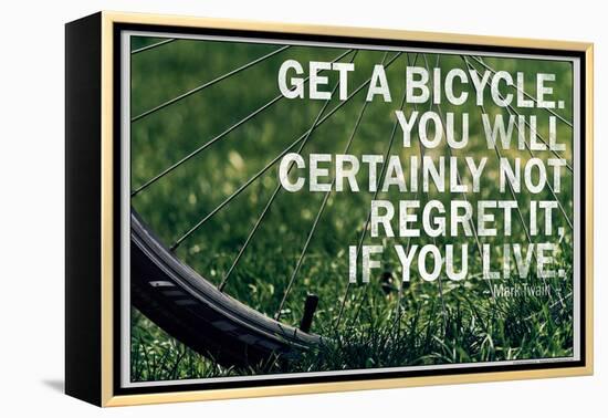 Mark Twain Bicycle Quote Poster-null-Framed Stretched Canvas