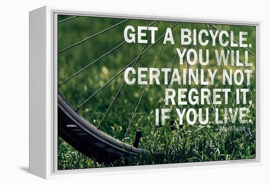 Mark Twain Bicycle Quote Poster-null-Framed Stretched Canvas