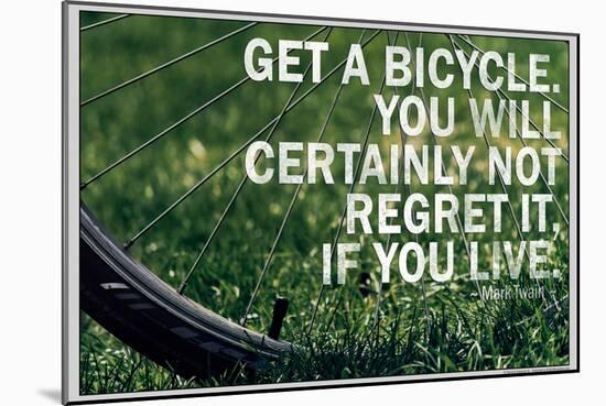 Mark Twain Bicycle Quote Poster-null-Mounted Photo