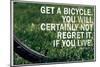 Mark Twain Bicycle Quote Poster-null-Mounted Photo