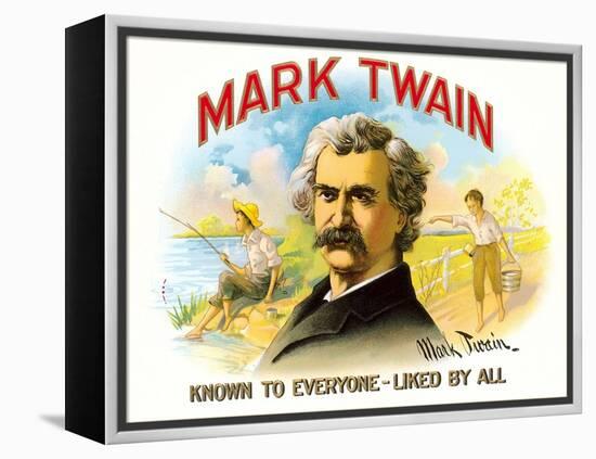 Mark Twain, Liked by All-null-Framed Stretched Canvas
