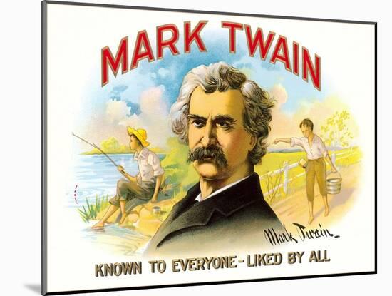 Mark Twain, Liked by All-null-Mounted Art Print