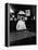 Mark Twain Playing Game of Pool-null-Framed Premier Image Canvas