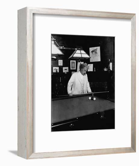 Mark Twain Playing Game of Pool-null-Framed Photographic Print