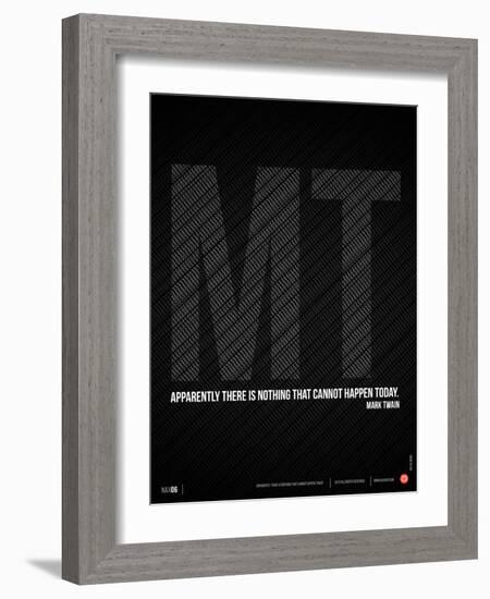 Mark Twain Quote Poster-NaxArt-Framed Premium Giclee Print