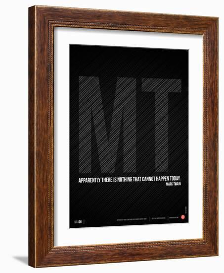 Mark Twain Quote Poster-NaxArt-Framed Art Print