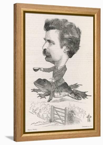 Mark Twain, Riding Frog-F Waddy-Framed Premier Image Canvas