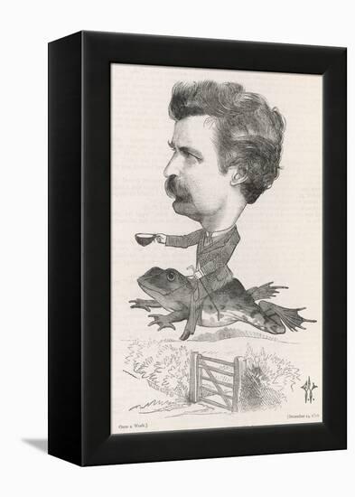 Mark Twain, Riding Frog-F Waddy-Framed Premier Image Canvas