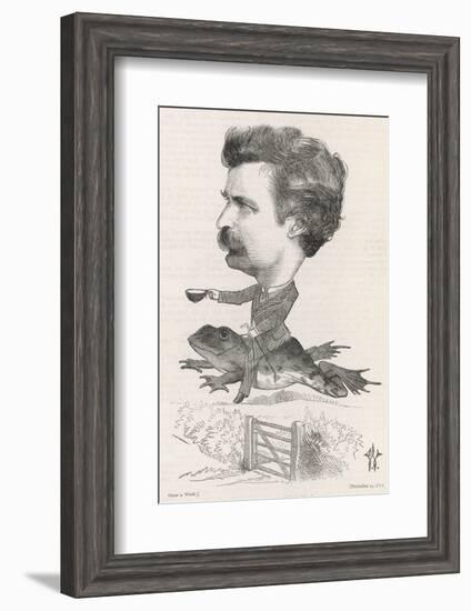 Mark Twain, Riding Frog-F Waddy-Framed Photographic Print