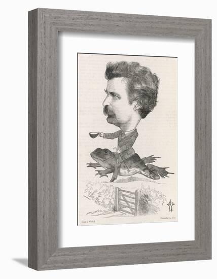 Mark Twain, Riding Frog-F Waddy-Framed Photographic Print