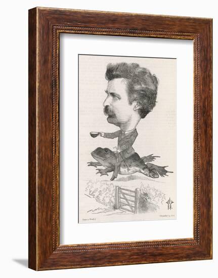 Mark Twain, Riding Frog-F Waddy-Framed Photographic Print