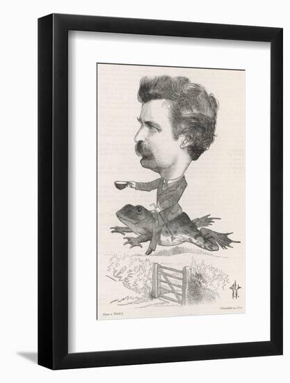 Mark Twain, Riding Frog-F Waddy-Framed Photographic Print